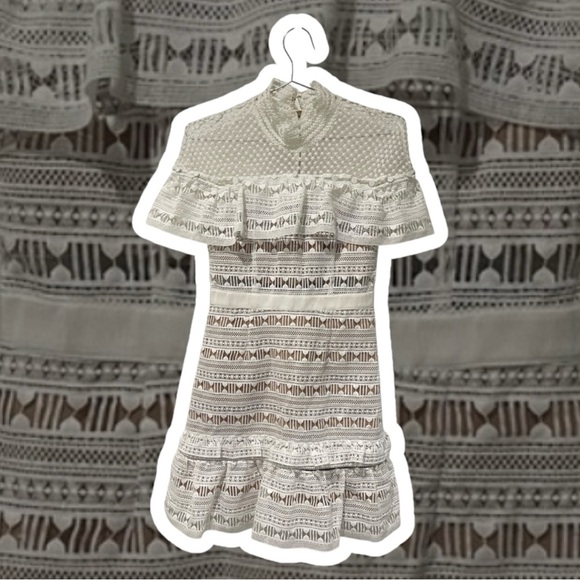 🩷 Self Portrait White Lace Mini Dress 👗 - Picture 4 of 7